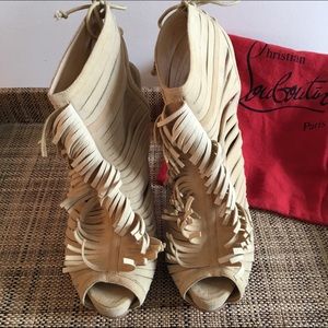 Christian Louboutin Deva 120 Fringed Boot (sz 41)